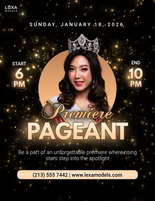 Pageant Flyers Examples Joyful Flyer Video Pageant Template | PosterMyWall