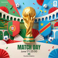 Joyful Football Match Day Instagram Post Video template