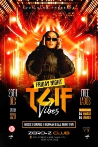 Joyful Friday Night Club Flyer Poster template