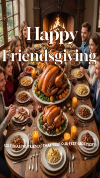 Joyful Friendsgiving Poster Digital Display (9:16) template
