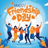 Joyful Friendship Day Square (1:1) template