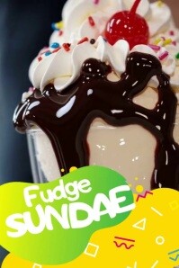 Joyful Fudge Sundae Poster template