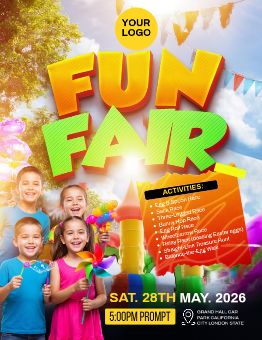 Plantilla de Joyful Fun Fair Flyer | PosterMyWall