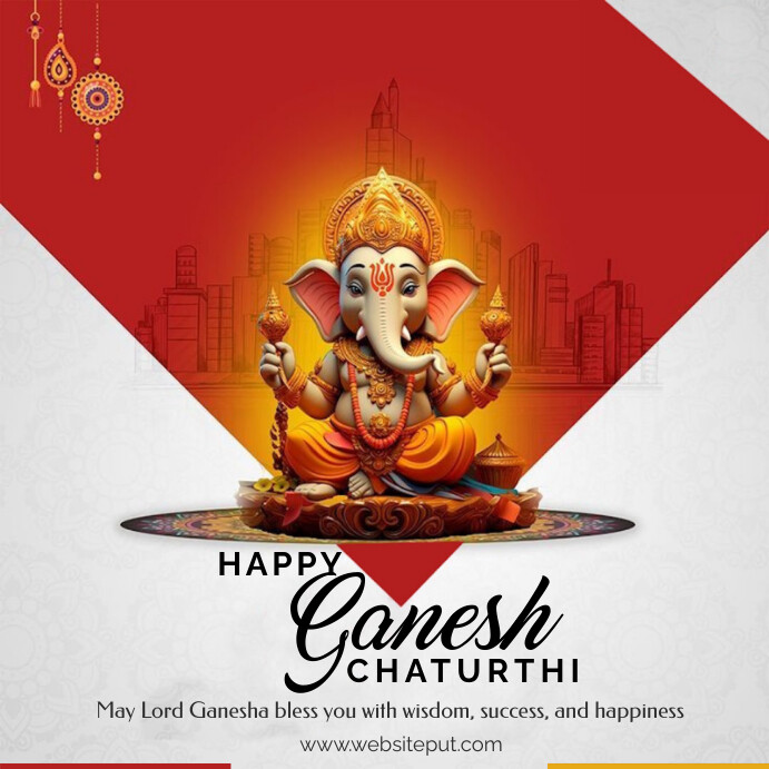 Joyful Ganesh Chaturthi Instagram Post template