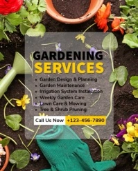 Joyful Gardening Services  Instagram Portrait template