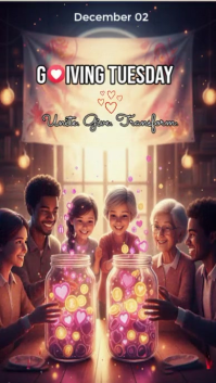 Joyful Giving Tuesday - Magical Jars Of Giving - Unite Transform Instagram Story template