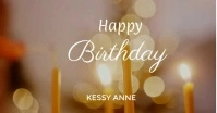 Joyful Golden Happy Birthday  Facebook Event template