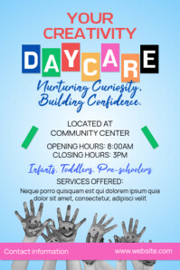 Biru Daycare Promotion Poster Template