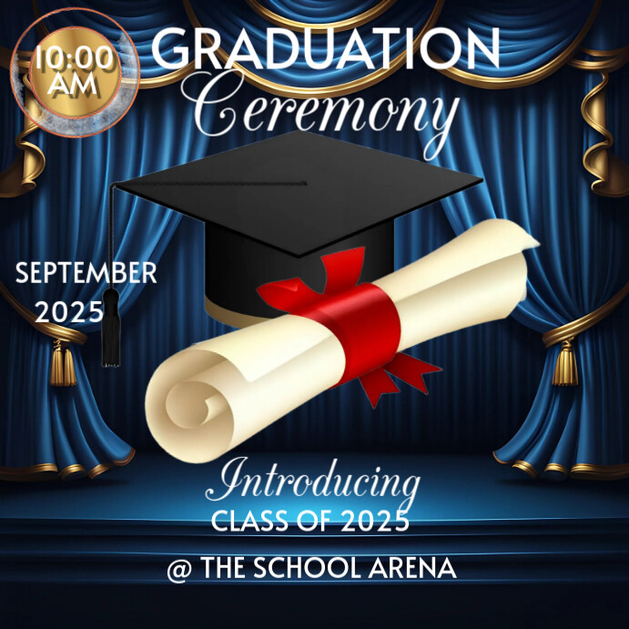 Joyful Graduation Ceremony Square (1:1) Template | PosterMyWall