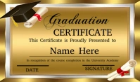 Joyful Graduation Certificate Design  Tag template