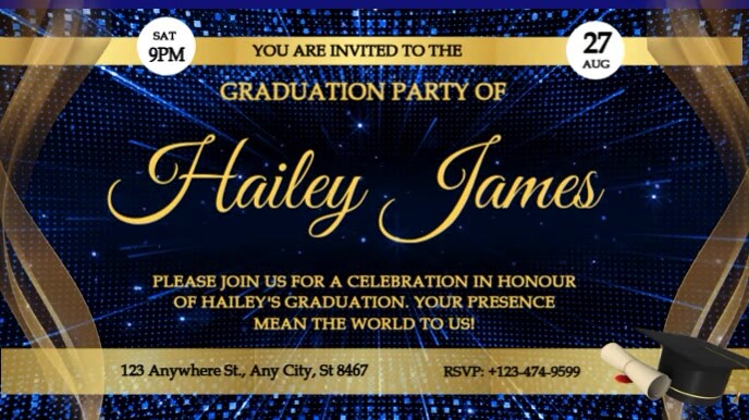 Joyful Graduation Party Digital Display (16:9) Template | PosterMyWall