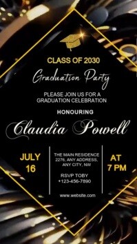 Joyful Graduation Party Invitation  Tiktok Video template