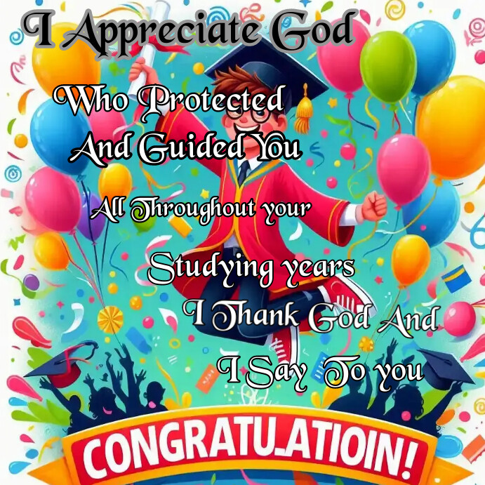 Joyful Graduation Post  Instagram Post template