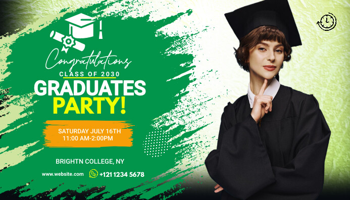 Graduatin Header Joyful Graduation Template | PosterMyWall