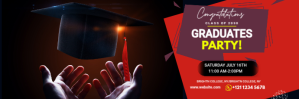 Joyful Graduation Twitter Banner template