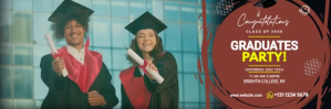 Joyful Graduations Party Template Twitter Ban
