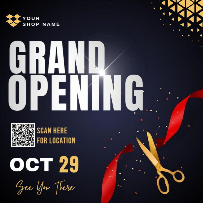 Joyful Grand Opening Square (1:1) template