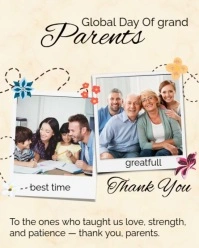 Joyful Grand Parents Dy Instagram Portrait template