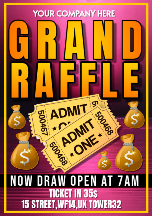Grand Raffle Poster Joyful Grand Raffle A2 Template | PosterMyWall