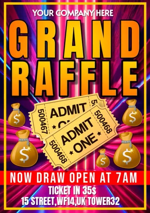 Joyful Grand Raffle A2 Template | PosterMyWall