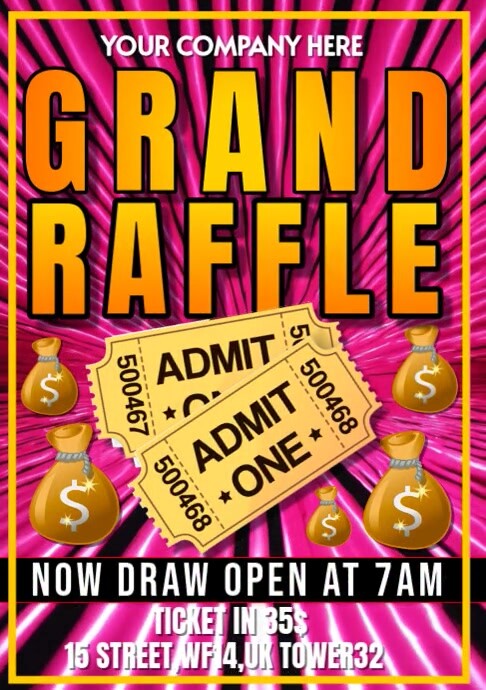 Plantilla de Joyful Grand Raffle A2 | PosterMyWall