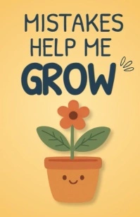 Joyful Growth Mindset Poster – Mistakes Help Me Grow Printable For Kids Tabloid template