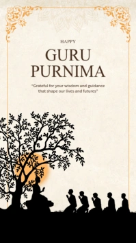 Joyful Guru Purnima Wish Flyer  Instagram Story template