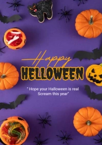Joyful Halloween Celebration A4 template