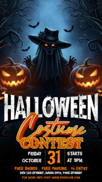 Schwarz Halloween Costume Contest Instagram 快拍 Template
