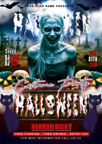 Joyful Halloween Costume Party Flyer A4 template