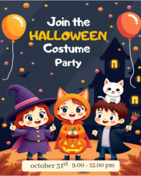 Joyful Halloween Costume Party Instagram Portrait template