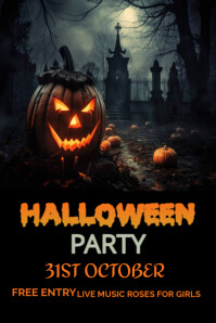 Joyful Halloween Flyer Poster template