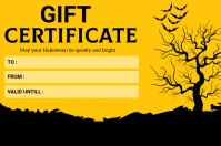 Joyful Halloween Gift Certificate Label template