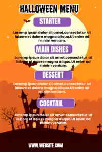 Joyful Halloween Menu  Pinterest Graphic template