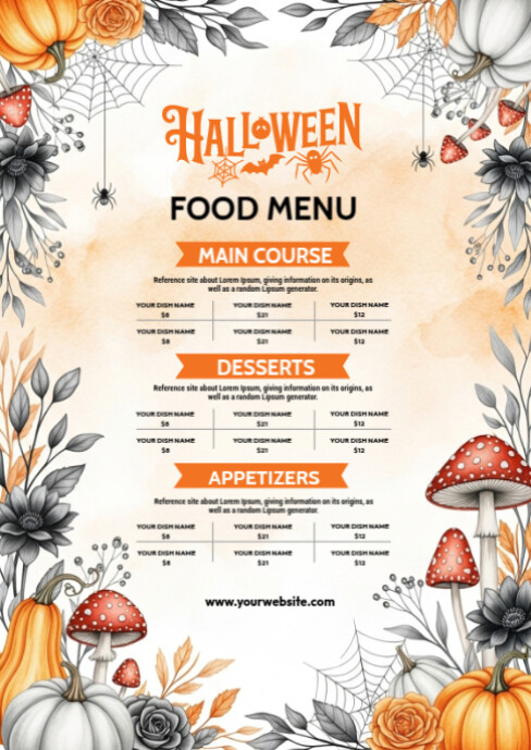 Joyful Halloween Menu Template A6