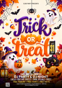 Jaune Halloween Party A2 Template