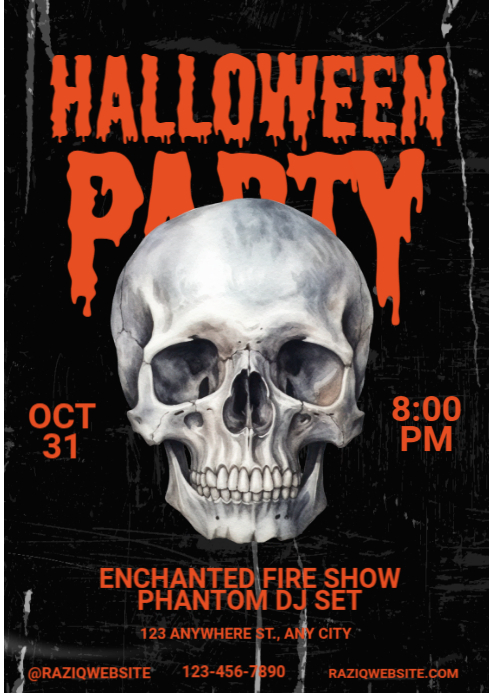 Plantilla de Joyful Halloween Party A4 | PosterMyWall