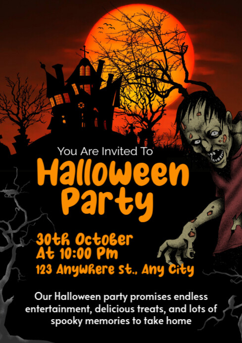 Joyful Halloween Party Flyer A4 Template | PosterMyWall