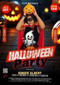 Joyful Halloween Party Flyer A6 template