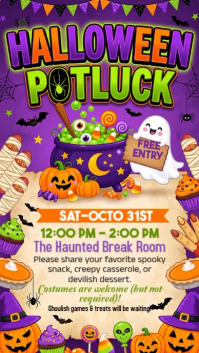 Halloween Potluck Instagram Story Template