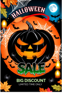 Joyful Halloween Sale Poster template