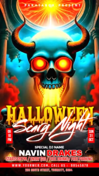 Joyful Halloween Scary Night Club Bar Party Instagram Reel template