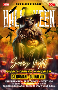 Joyful Halloween Scary Night Flyer Tabloid template