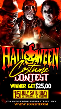 Joyful Halloween Trick And Treat Party Flyer Ad Instagram Story template