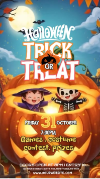Joyful Halloween Trick Or Treat Instagram Story template