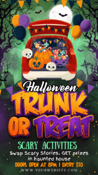 Black Halloween Trunk or Treat Event Instagram-Story Template