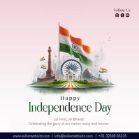 White Independence Day Celebration Iphosti le-Instagram Template