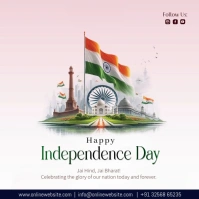 Joyful Happy 15 August Instagram Post template