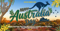 Joyful Happy Australia Day Facebook Shared Image template