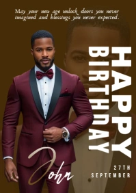Joyful Happy Birthday A4 template